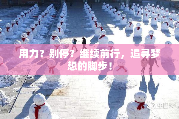 用力？别停？继续前行，追寻梦想的脚步！