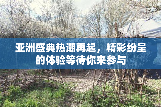 亚洲盛典热潮再起，精彩纷呈的体验等待你来参与
