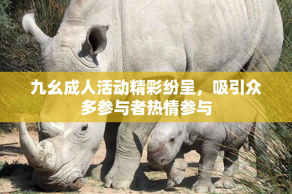 九幺成人活动精彩纷呈，吸引众多参与者热情参与