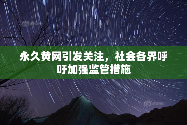 永久黄网引发关注，社会各界呼吁加强监管措施