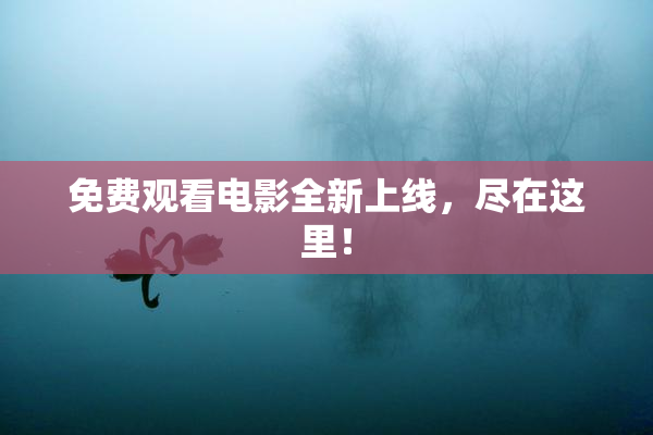 免费观看电影全新上线，尽在这里！
