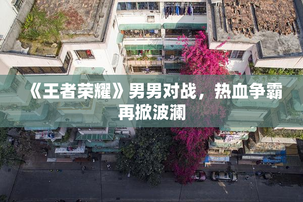 《王者荣耀》男男对战，热血争霸再掀波澜