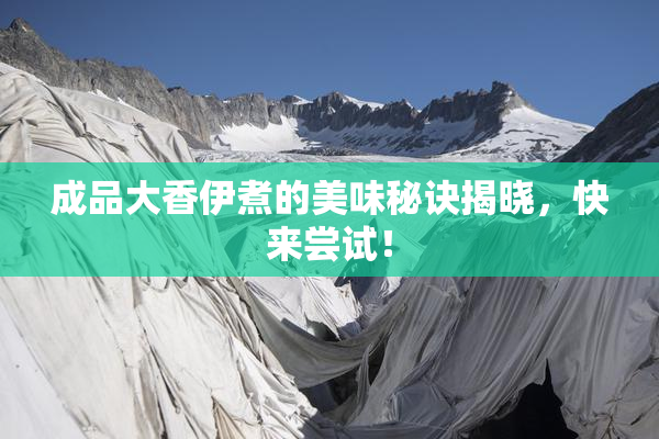 成品大香伊煮的美味秘诀揭晓，快来尝试！