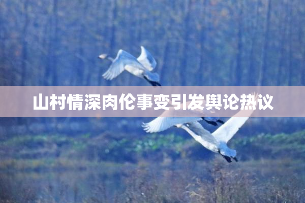山村情深肉伦事变引发舆论热议