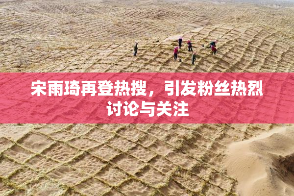 宋雨琦再登热搜，引发粉丝热烈讨论与关注