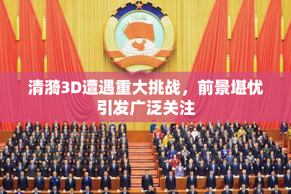 清漪3D遭遇重大挑战，前景堪忧引发广泛关注
