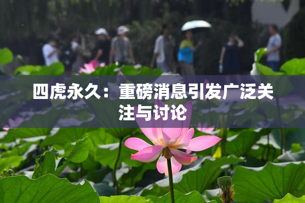 四虎永久：重磅消息引发广泛关注与讨论