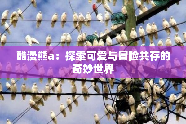 酷漫熊a：探索可爱与冒险共存的奇妙世界