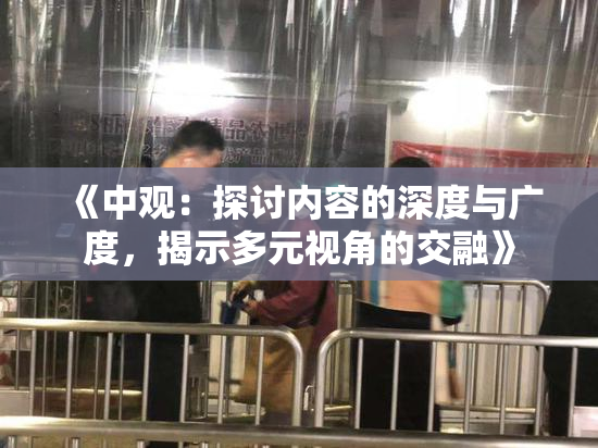 《中观：探讨内容的深度与广度，揭示多元视角的交融》