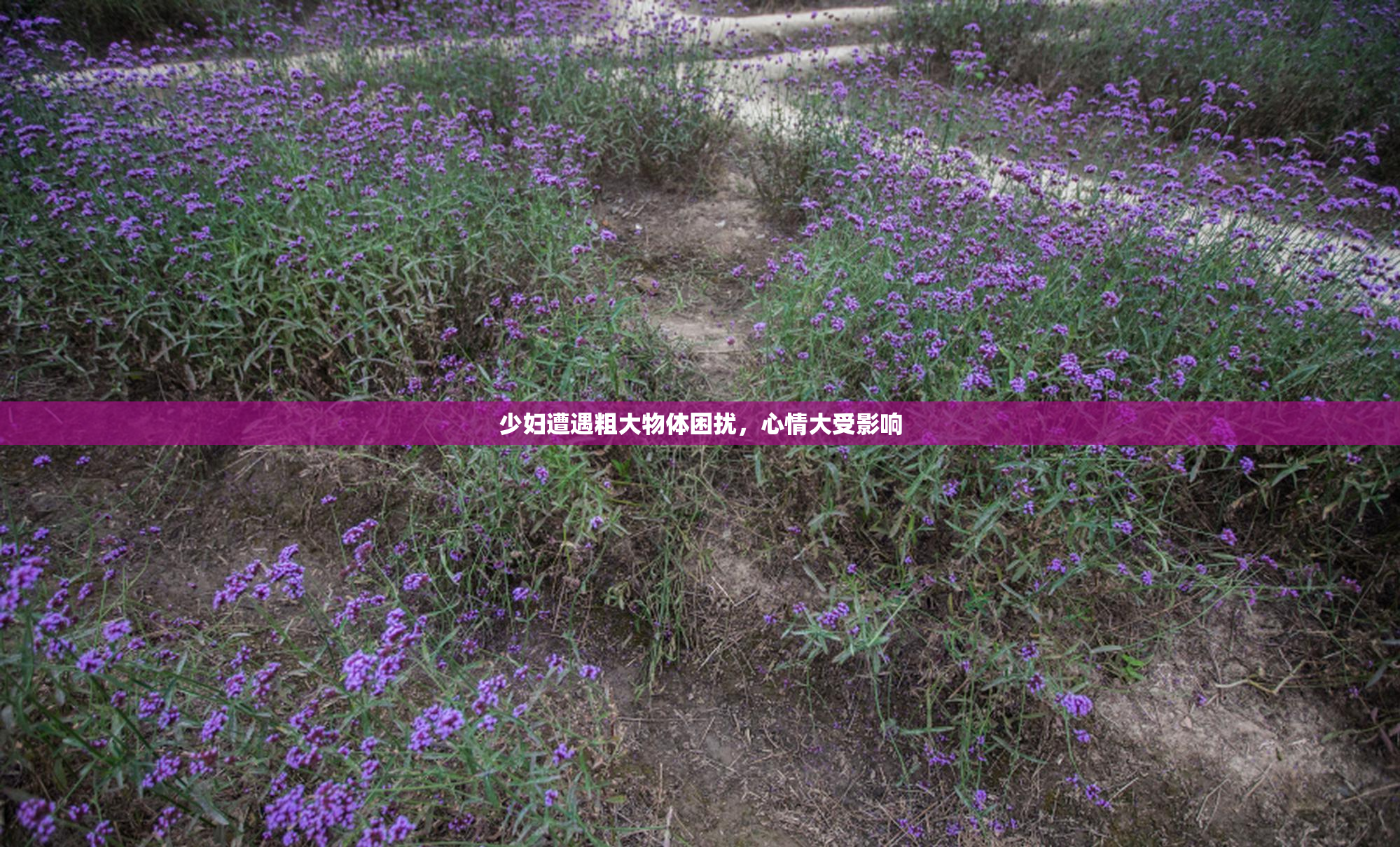 少妇遭遇粗大物体困扰，心情大受影响
