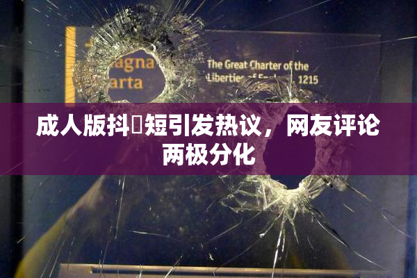 成人版抖抈短引发热议，网友评论两极分化