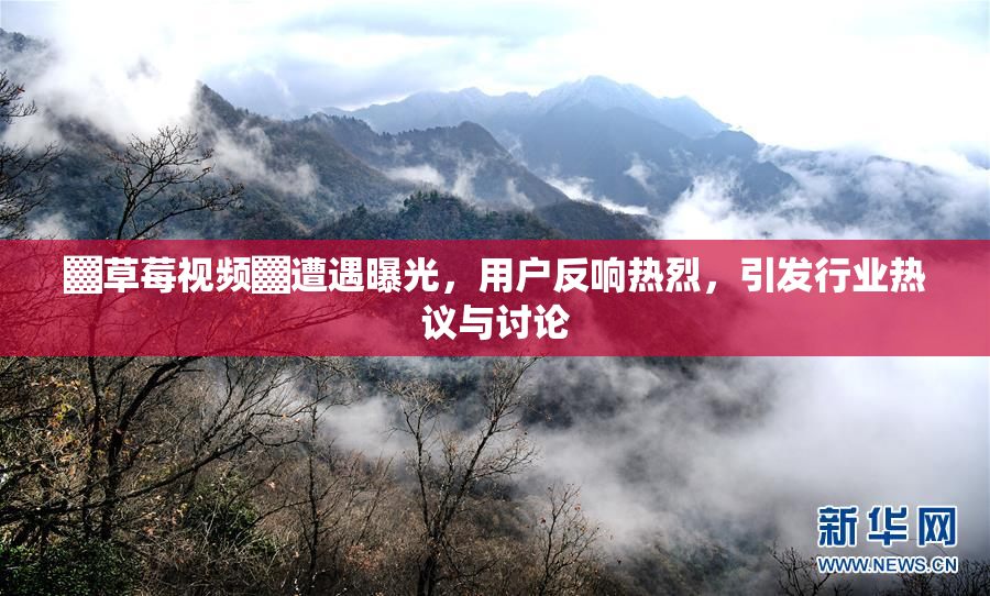 ▓草莓视频▓遭遇曝光，用户反响热烈，引发行业热议与讨论