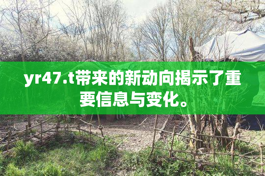 yr47.t带来的新动向揭示了重要信息与变化。