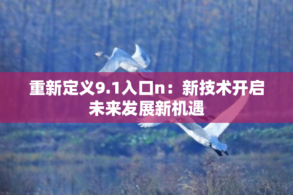 重新定义9.1入口n：新技术开启未来发展新机遇