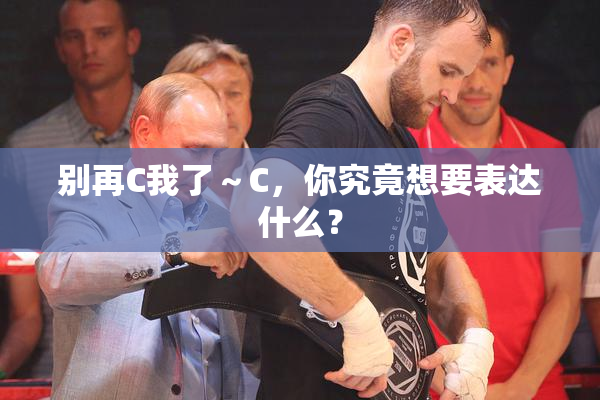别再C我了～C，你究竟想要表达什么？