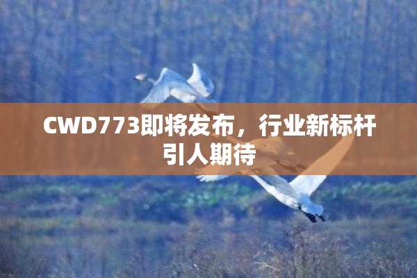 CWD773即将发布，行业新标杆引人期待