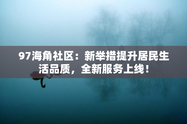 97海角社区：新举措提升居民生活品质，全新服务上线！