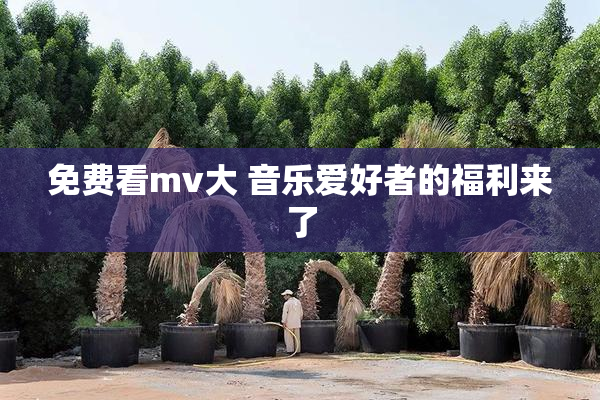 免费看mv大 音乐爱好者的福利来了