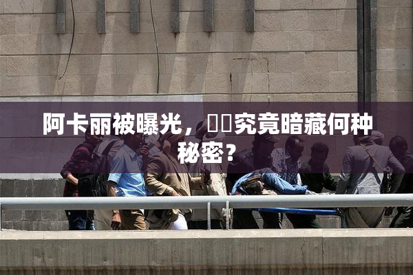 阿卡丽被曝光，❌‌究竟暗藏何种秘密？