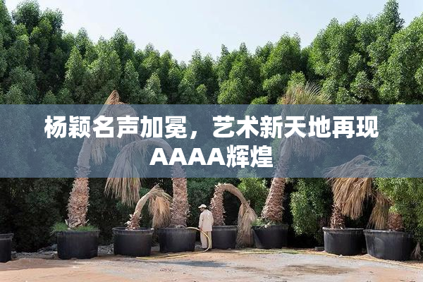 杨颖名声加冕，艺术新天地再现AAAA辉煌