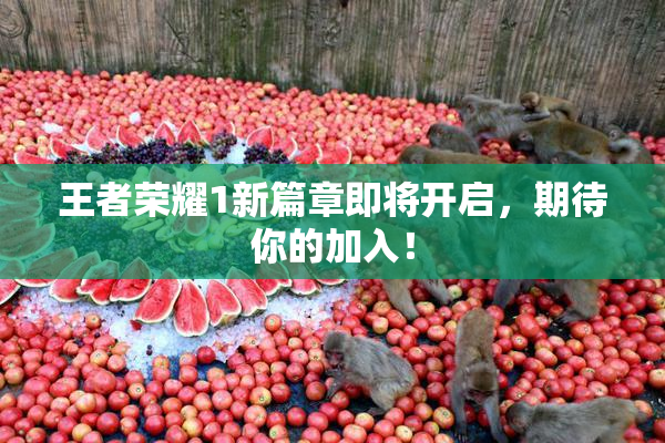 王者荣耀1新篇章即将开启，期待你的加入！