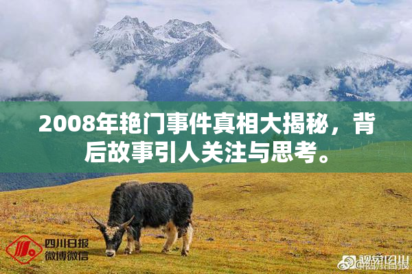 2008年艳门事件真相大揭秘，背后故事引人关注与思考。