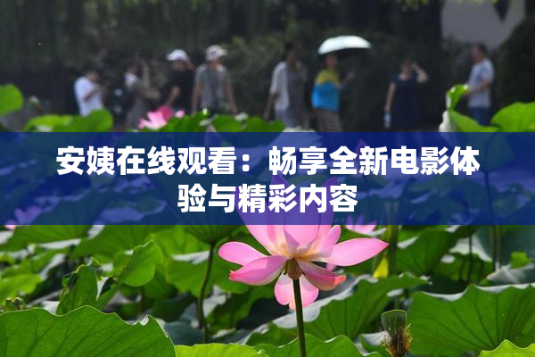 安姨在线观看：畅享全新电影体验与精彩内容