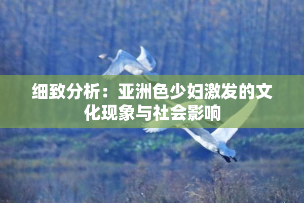 细致分析：亚洲色少妇激发的文化现象与社会影响