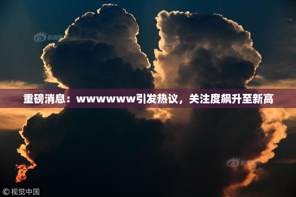重磅消息：wwwwww引发热议，关注度飙升至新高