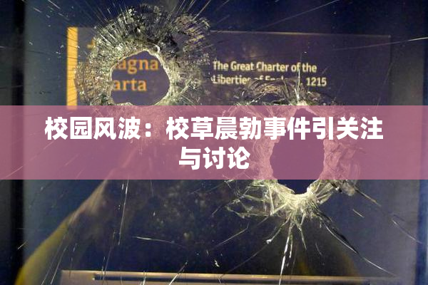 校园风波：校草晨勃事件引关注与讨论