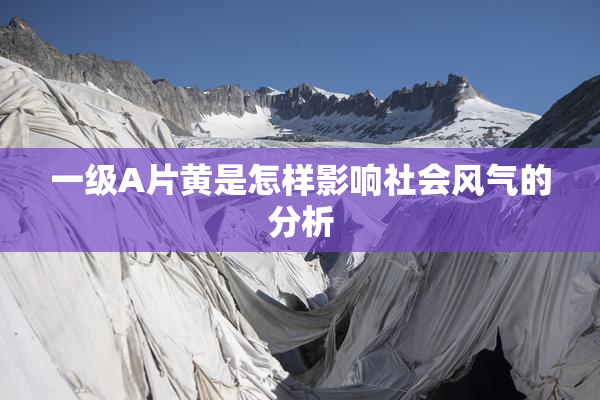 一级A片黄是怎样影响社会风气的分析