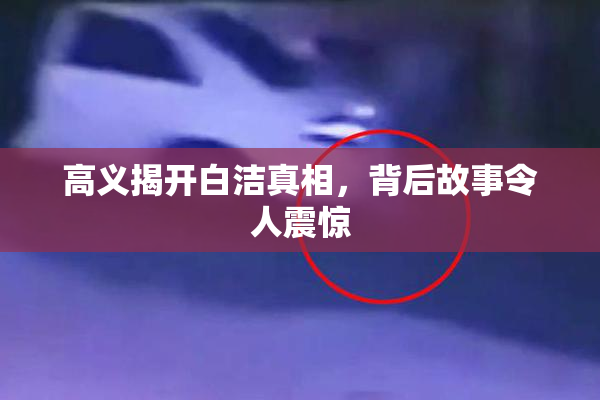 高义揭开白洁真相，背后故事令人震惊