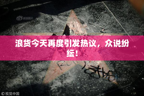 浪货今天再度引发热议，众说纷纭！