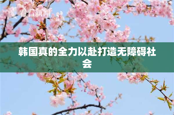 韩国真的全力以赴打造无障碍社会