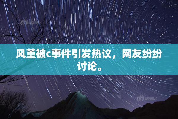 风堇被c事件引发热议，网友纷纷讨论。